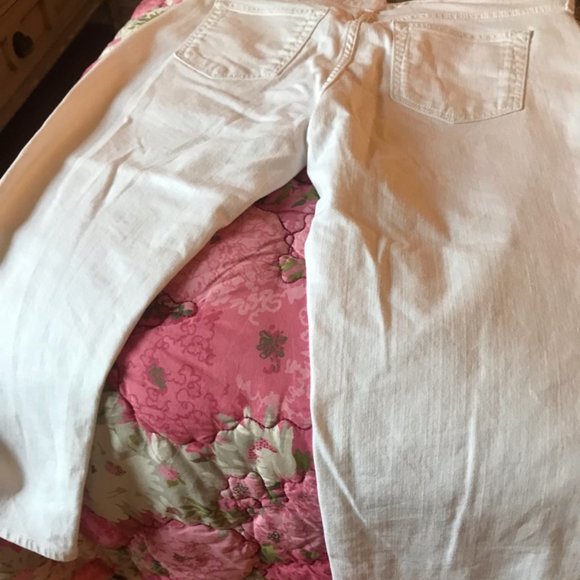 Eddie Bauer, 12Petite, white straight leg jeans - Picture 3 of 3